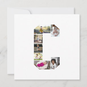 Design Your Own Letter C Photo Collage Announcement