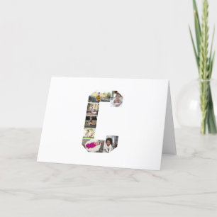 Design Your Own Letter C Photo Collage Announcement