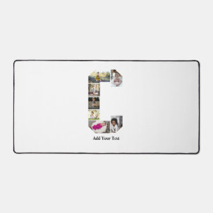Design Your Own Letter C Photo Collage Desk Mat