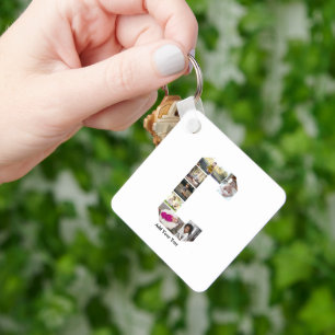 Design Your Own Letter C Photo Collage Key Ring
