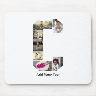Design Your Own Letter C Photo Collage Mouse Pad