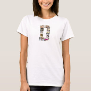 Design Your Own Letter D Photo Collage T-Shirt