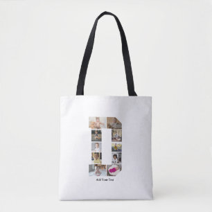 Design Your Own Letter D Photo Collage Tote Bag