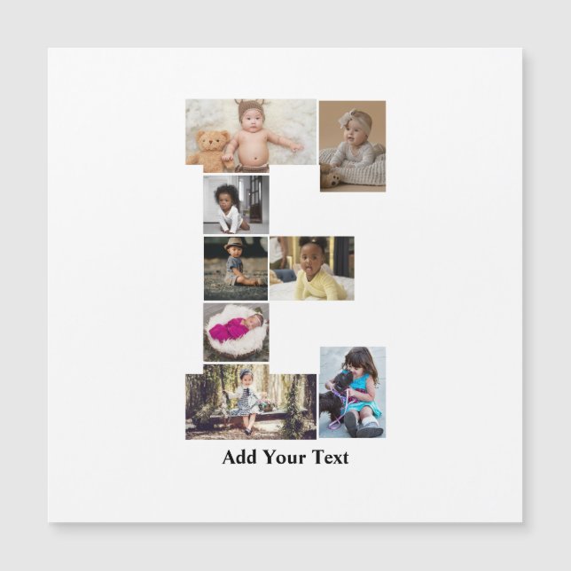 Design Your Own Letter E Photo Collage (Front)