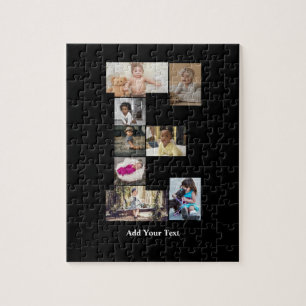 Design Your Own Letter E Photo Collage Jigsaw Puzzle
