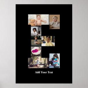 Design Your Own Letter E Photo Collage Poster