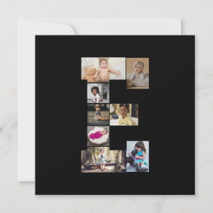 Design Your Own Letter E Photo Collage Thank You Card