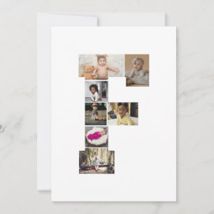 Design Your Own Letter F Photo Collage Announcement