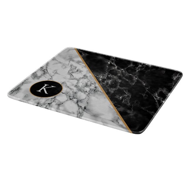 Design Your Own Letter Faux Marble Cutting Board (Corner)