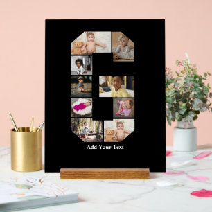 Design Your Own Letter G Photo Collage Acrylic Sign