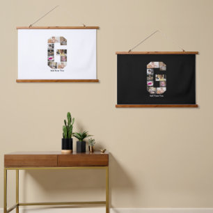 Design Your Own Letter G Photo Collage Hanging Tapestry