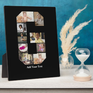 Design Your Own Letter G Photo Collage Plaque