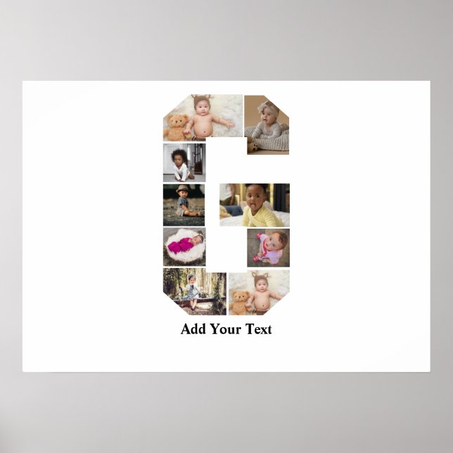 Design Your Own Letter G Photo Collage Poster (Front)