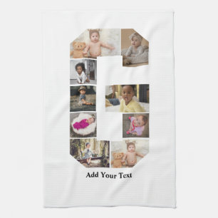 Design Your Own Letter G Photo Collage Tea Towel