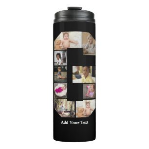 Design Your Own Letter G Photo Collage Thermal Tumbler