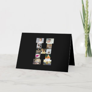 Design Your Own Letter H Photo Collage Holiday Card