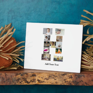 Design Your Own Letter H Photo Collage Plaque