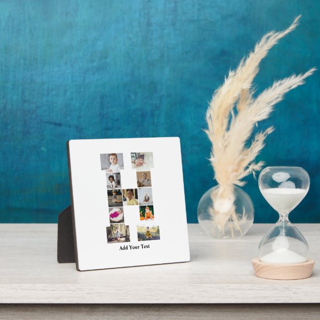 Design Your Own Letter H Photo Collage Plaque (Insitu)