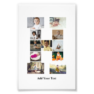 Design Your Own Letter H Photo Collage Print