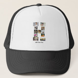 Design Your Own Letter H Photo Collage Trucker Hat