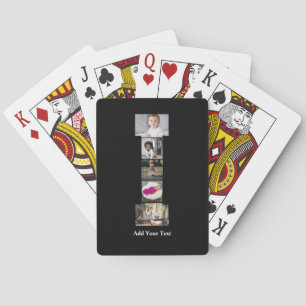 Design Your Own Letter I Photo Collage Playing Cards