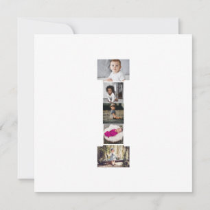 Design Your Own Letter I Photo Collage Thank You Card