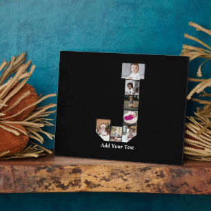 Design Your Own Letter J Photo Collage Plaque