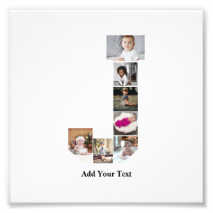 Design Your Own Letter J Photo Collage Print