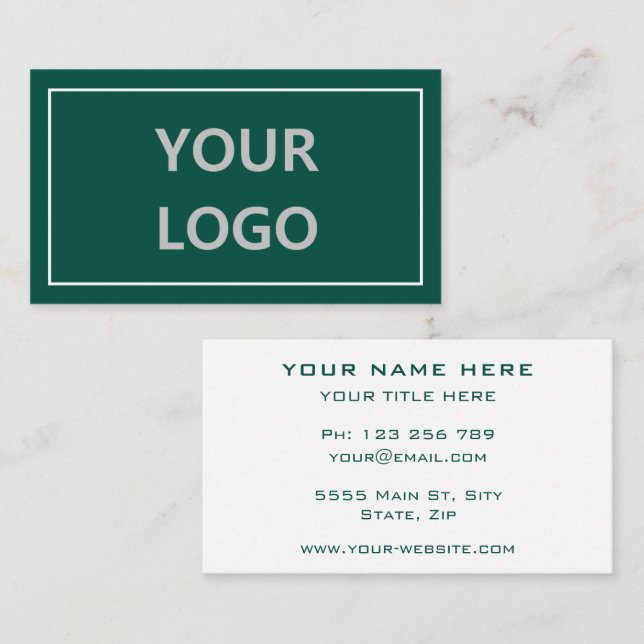Design Your Own Logo Business Cards Example (Front/Back)