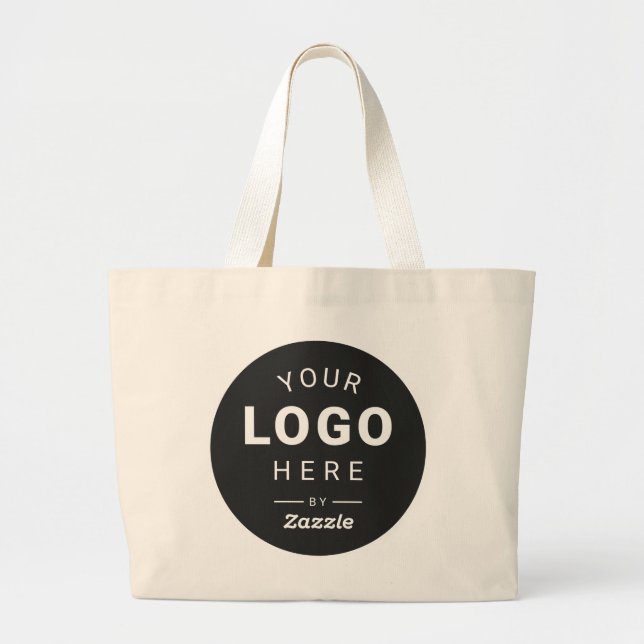 Design Your Own Logo Design Large Tote Bag (Front)