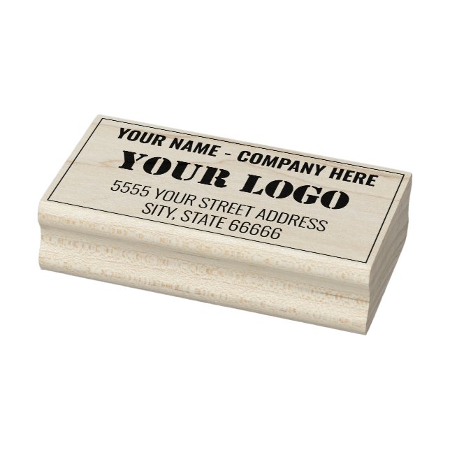 Design Your Own Logo Name Address Rubber Stamp (Stamp)