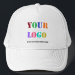 Design Your Own Logo Text Promotional Business Hat<br><div class="desc">Custom Fonts and Colors - Personalized Trucker Hats with Your Company Logo and Website or Custom Text Promotional Business Hats / Caps Gift - Add Your Logo / Image - Photo or QR Code / and Website - Text / Information - Resize and move elements with Customization tool. Choose fonts...</div>
