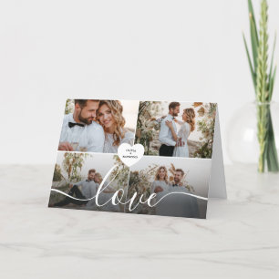 Design Your Own Love Collage Photography Holiday Card