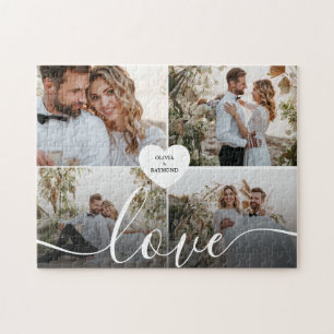 Design Your Own Love Collage Photography Jigsaw Puzzle