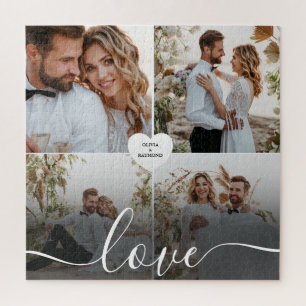 Design Your Own Love Collage Photography Jigsaw Puzzle
