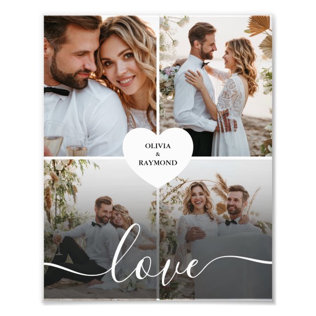Design Your Own Love Collage Photography Photo Print (Front)