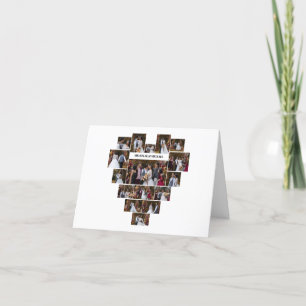 Design Your Own Love Heart Shaped Photo Collage Holiday Card