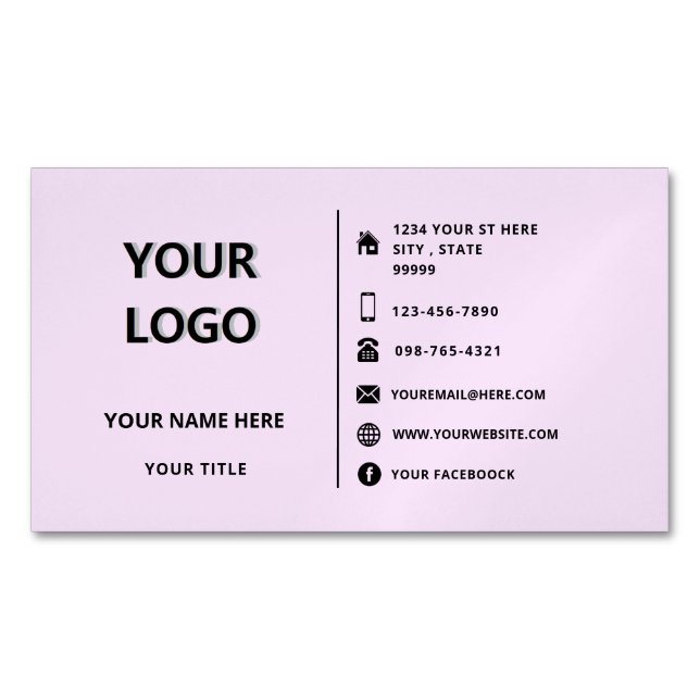 Design Your Own Magnetic Business Cards Example (Front)