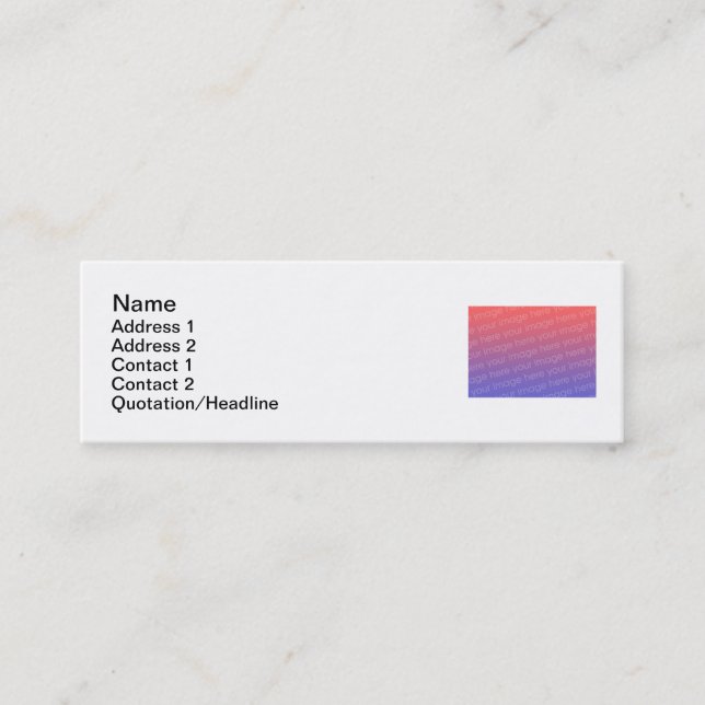 Design Your Own Mini Business Card (Front)
