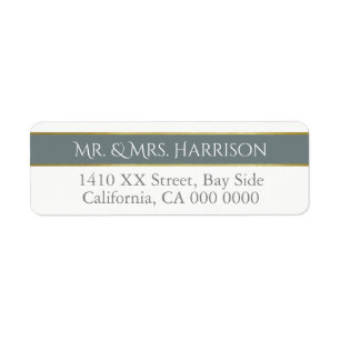 design your own mr. & mrs. elegant return address label
