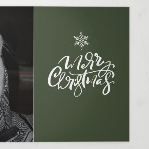 Design Your Own Multi Photo Christmas Holiday Tri-Fold Holiday Card