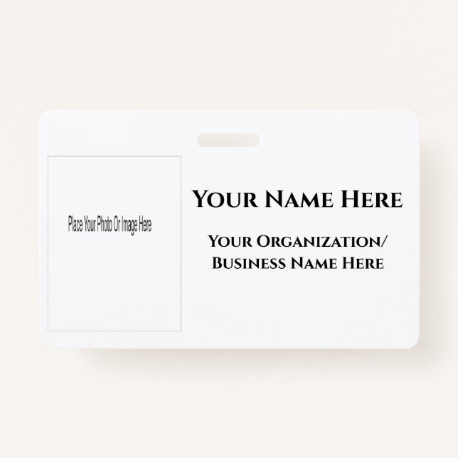 Design Your Own Name Badge ID Badge (Front)