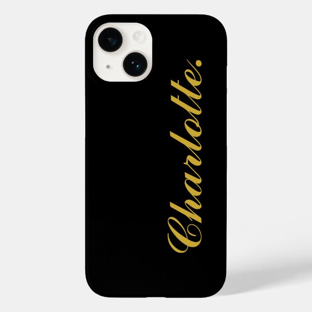 Design Your Own Name on This Black Case-Mate iPhone Case (Back)