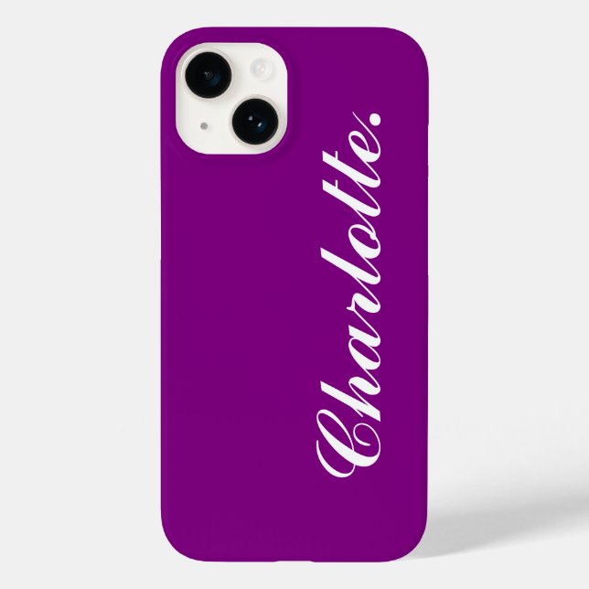Design Your Own Name on This Purple Case-Mate iPhone Case (Back)