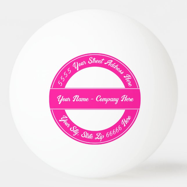 Design Your Own Name Text Ping Pong Ball Template (Front)