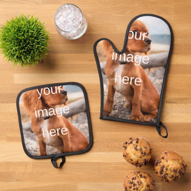 DESIGN YOUR OWN OVEN MITT & POT HOLDER SET (Top Down)