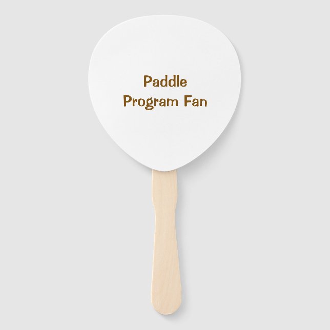 Design Your Own Paddle Program Hand Fan (Front)