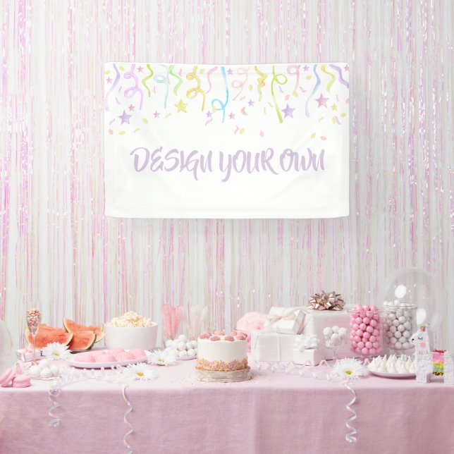Design Your Own Party Confetti Banner (Party)