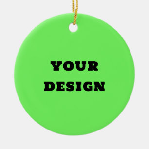 Design Your Own Personalised 2-Sided Glossy Round  Ceramic Ornament