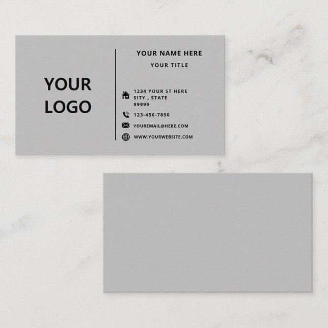Design Your Own Personalised Business Card (Front/Back)